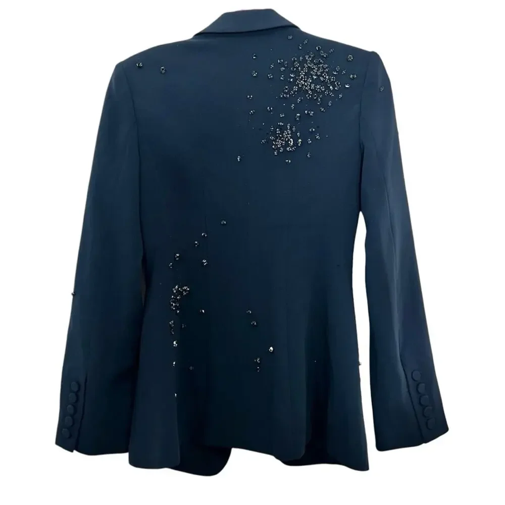 FINAL PRICE $695 Cinq á Sept Cheyenne Rhinestone Embellished Blazer - Picture 5 of 15
